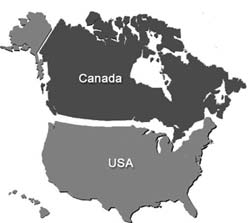 USA & Canada Map