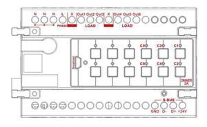 Smart-Bus Dimmer 6ch 2Amp /ch, DIN-Rail Mount (G4) - SB-DIM6c2A-DN - GTIN (UPC-EAN): 0610696253880 Connection Port