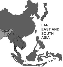 Far East and South Asia Map